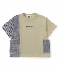 新品　SERAPH（セラフ）異素材切り替えTシャツ　80㎝　90㎝　カーキ　半袖　Tシャツ　ベビー　男の子