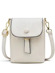 [FairyPomu] スマホポーチ スマホショルダー 斜めがけバッグ ミニショルダーバッグ 肩掛けバッグ ミニポーチ ミニバッグ レディース 小さめ (ホワイト) [ホワイト]