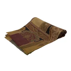 ETRO(エトロ) ストール(ショール)美品  - ダークブラウン×マルチ ペイズリー柄 ウール、シルク