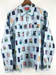 SUPREME パッチワークデザイン　半袖　ボタンダウン　シャツ Satin Zip Up S/S Work Shirt | Supreme 22ss