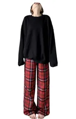 [Electric Circus] 長袖 パジャマ 上下 セット ロンT 部屋着 寝巻き 入院 旅行 寝間着 ルームウェア レディース (A) かっこいい かわいい おしゃれ 人気 大人 女性 ぱじゃま プレゼント セット 女の子 室内着 普段着 家着 [A]