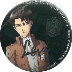 [Used] Badge/Pin Levi Attack Titan- "The Real Collectible Pin Badge (with cover)" - Universal Studios Japan 2020 Limited Edition