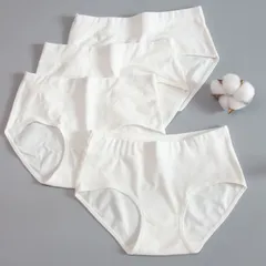 ホワイトショーツ 3枚セット パンティ 未使用 下着 インナー パンツ 白 コットン 可愛い レディース リラックス リボン 通気性 履き心地 良い おしゃれ 女性 人気 可愛い