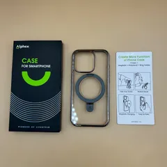【新品・未使用】Alphex アルファレックス Apple iPhone 15 Pro用 保護カバー ブラック 黒 ケース リング付き アクセサリー 即日発送 ラクルスマホ館
