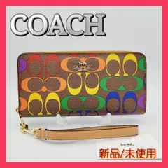 2023年最新】新品未使用 coach 長財布 シグネチャー レインボーの人気