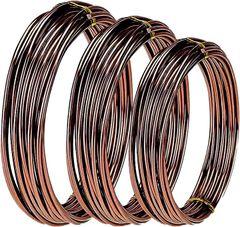 Copeflap 盆栽 針金 セット アルミワイヤー 園芸 0.8mm 1.5mm 2.5mm 各10m(茶色)