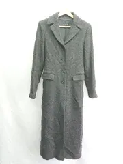 ■ INDIVI インディビ シンプル ウール素材 かっこいい 長袖 コート サイズ38 ブラック系 メンズ E  【1404240029880】