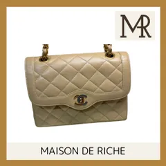 【パリ限定】シャネル CCロゴ ダブルフラップ パリ マトラッセ チェーン ショルダーバッグ レザー ベージュ ヴィンテージ