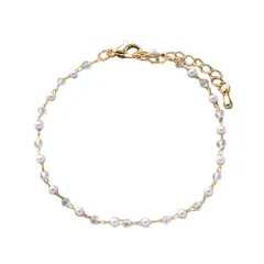 【ゴールド × ワンサイズ】[Cream dot. クリームドット公式] ブレスレット レディース チェーン ステーション パール ビーズ 大人のサムネイル