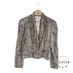 ★美品★ ジャケット アウター おしゃれ 変形 長袖 レディース 総柄 ア z2