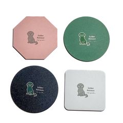 ワンちゃん好きの方へ！プレゼントにも◎【ステンレス製レーザー彫刻コースター】～ゴールデンレトリバー～オリジナルデザイン