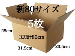 新品 段ボール ダンボール 箱 新80サイズ 5枚 梱包材 梱包資材 引越し 引っ越し