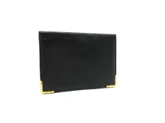 ■美品■ dunhill ダンヒル レザー カードケース カード入れ 名刺入れ パスケース 定期入れ メンズ ブラック系 DI7519