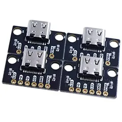 新品 Treedix 4個 PCB変換ボード USB Type-C 6ピン メスコネクタ ブレイクアウトボード 充電ポート