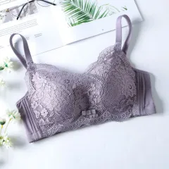 ☆ パープル ☆ 32/70AB ☆ ブラジャー pmybra1212 フルカップブラ ノンワイヤー レース ブラジャー ブラ ノンワイヤーブラ 盛れる 盛りブラ 脇高 寄せ 上げ おしゃれ セクシー 大人 かわいい 可愛い インナーウェア インナーウエア
