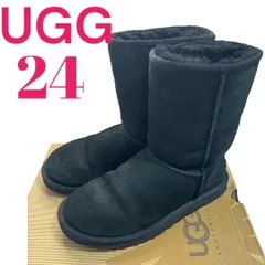 アグ　UGG ムートンブーツ　ブラック　24cm レディース