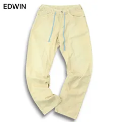 EDWIN エドウィン ER007 麻 リネン混★ ジャージーズ USED加工 イージー ストレッチ テーパード パンツ Sz.M メンズ 日本製