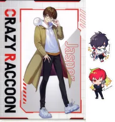 【中古】クリアファイル じゃすぱー/天月＆Cpt A4クリアファイル＆ステッカーセット 「一番くじ CRAZY RACCOON」 クリアファイル＆ステッカー賞