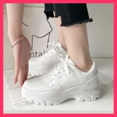 【スタッフおすすめ！】 厚底スニーカー レディース ローカット レースアップくつ/人気美脚スニーカー/韓国ファッション靴 ダッドシューズ 厚底ソール ベーシック おすすめ おしゃれ　人気 上品 99GYXC-043