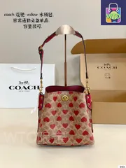 ✨超希少カラー 極美品✨ コーチ ウィロウ バケット グリーン 2way 極美品 希少カラー COACH 2way ワンショルダー ショルダーバッグ