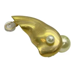 Christian Dior ディオール イヤーカフ イヤリング 耳飾り アクセサリー パール GP ゴールド ホワイト 片耳用