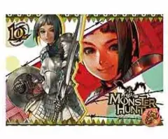 【中古】デスクマット 女ハンター ビジュアルマット＆ステッカー 「一番くじ モンスターハンター 10thアニバーサリー」 F賞