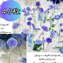 花柄フレークシール コラージュ素材 紙モノ 植物 青 おすそ分け まとめ売り ステッカー ラベル 紙もの ジャンクジャーナル スクラップブッキング ペーパークラフト トラベラーズノート 手芸 工作 材料 ギフトラッピング 包装 手紙 レター デコレーション