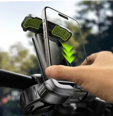 【人気商品】ママチャリ 原付 バイク用 4.7-6.8インチ SHARP Samsung Pro/15/14 Plus iPhone16 スマホ固定 クイック取付 360度回転 スマホスタンド 電動自転車/ロードバイク/折りたたみ自転車対応 片手操作 防振 自