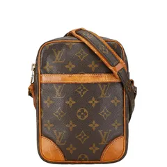 ルイ ヴィトン モノグラム ダヌーブ 斜め掛け ショルダーバッグ M45266 ブラウン PVC レザー レディース LOUIS VUITTON【1-0158328】