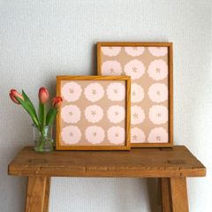 「 kasumi sou dot（ beige pink ）」20cm角／A4ポスター
