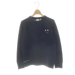 アニヤハインドマーチ ANYA HINDMARCH × ユニクロ UNIQLO プレミアムラムクルーネックセーター ニット ウール 160 青 /MI ■OS