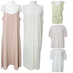 ダブルクローゼット w closet チャオパニックティピー 他 美品 5点セット おまとめ ベスト ブラウス ワンピース ノースリーブ 半袖 レース 無地 M F ホワイト アイボリー ピンク イエロー X