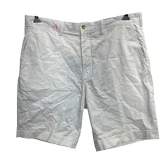 Polo Ralph Lauren チノパン 36 ホワイト ラルフローレン ジップアップ ハーフパンツ ショーツ カジュアル 古着卸 アメリカ仕入 2506-1145
