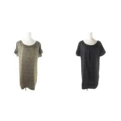 プロポーション ボディドレッシング PROPORTION BODY DRESSING ワンピース リバーシブル ミニ 半袖 小花柄 無地 3 緑 グリーン /AO10