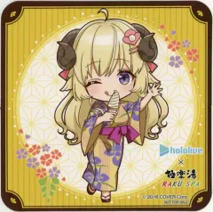 【中古】コースター 角巻わため(ミニキャラver.) オリジナルコースター 「バーチャルYouTuber ホロライブ×極楽湯・RAKU SPAコラボ第二弾 フロライフ」 コラボメニュー注文特典