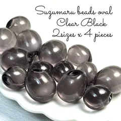 No.861  鈴丸ビーズオーバル　8piece