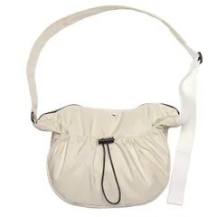 【新品・未使用】 半月型ショルダーバッグ レディース ユニセックス SOBIA 軽量 ポケット 整理 太め ドロストデザイン ななめ掛け 肩掛け ショルダー 安定感 旅行 ボディバッグ ブランド 鞄 バッグ 即購入可 アイボリー 白 623-679-CPMR