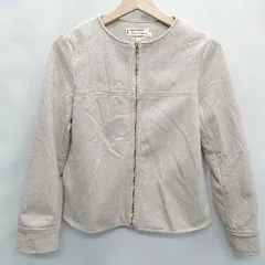 ◇ ROPE PICNIC ロペピクニック 長袖 ノーカラージャケット サイズ38 グレージュ系 レディース E  【1407180018792】