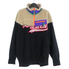 カラー kolor BEACON 21AW ドッキング ボアフリーススウェット 切替 プルオーバー 1 ベージュ/ネイビー 21WBM-T01231のサムネイル