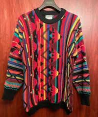 MADE IN AUSTRALIA製 TOORALLIE メリノウール クルーネック 3Dニットセーター マルチカラー Sサイズ