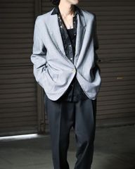 nailshead padless tailored jacket gray ネイルヘッド柄 パッドレス イージー テーラードジャケット シングルブレステッド グレー