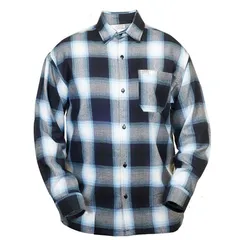 LA発祥 アメリカ製 CALTOP キャルトップ フランネル チェック 長袖 ボタンシャツ 紺 ネイビー 水色