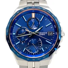 カシオ OCEANUS OCW‑S1400 電波ソーラー 希少紫文字盤 美品