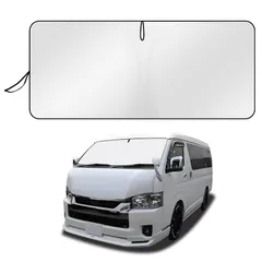 Cartist ハイエース 200系 ワイドボディ専用 フロントガラス サンシェード シェードカーテン マルチサンシェード HIACE H200 H16.8～ サンライン サンセット サンフィア 遮光シェード 日よけ 車種専用 UVカット 車中泊 カスタム 0