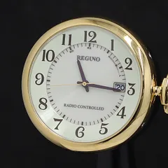 ま*こ様 【未使用】REGUNO レグノ 電波ソーラー 懐中時計 シチズン製 デ dショッピング |シチズン 懐中時計 レグノ ソーラー 電波