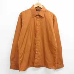 L/古着 長袖 シャツ メンズ 90s 総柄 オレンジ系 24feb12 中古 トップス