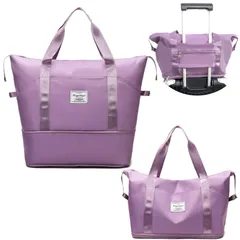 匿名配送 ライラック 薄紫 ボストンバッグ スポーツバッグ キャリーオンバッグ 大容量