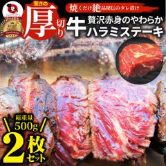 ステーキハラミ牛ハラミブロック焼肉（タレ漬け）500g(250g×2)タレ秘伝焼肉セット焼肉ランキング1位やきにくハラミ赤身はらみ赤身肉