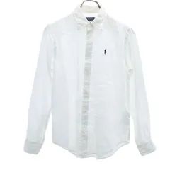POLO RALPH LAUREN ポロラルフローレン リネン 長袖 RELAXED FIX シャツ XS ホワイト メンズ 古着