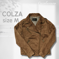 COLZA 　ライダースジャケット　ポリエステルスウェード　サイズ M　送料無料　即日発送　ショップをフォローでお得なクーポン発行してます！